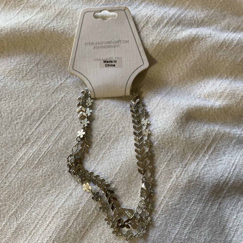 Sterling Forever set of 2 anklets. BNWT